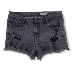 Aeropostale Women's High Waisted Shorty Black Jean Shorts
